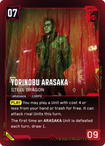 Yorinobu Arasaka — Steel Dragon (β022, Rare)