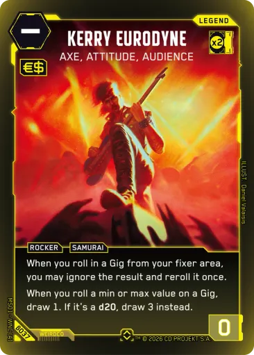 Kerry Eurodyne — Axe, Attitude, Audience (β037, Rare)